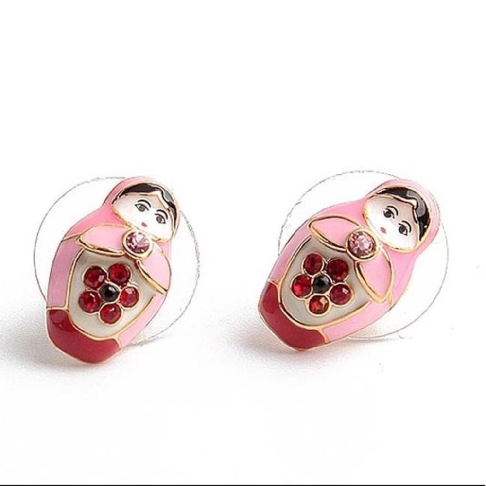 kate spade Pink and Red Matryoshka Earrings - Picture 3 of 5
